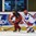 ZLIN, CZECH REPUBLIC - JANUARY 8: Canada's Daryl Watts #15 tries to get around Russia's Daria Beloglazova #18 during preliminary round action at the 2017 IIHF Ice Hockey U18 Women's World Championship. (Photo by Andrea Cardin/HHOF-IIHF Images)